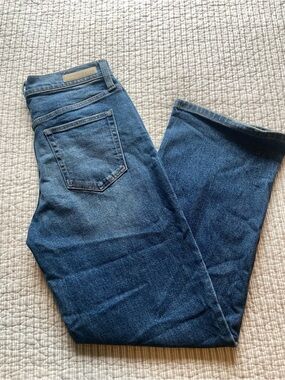 Thick cotton wide-leg jeans